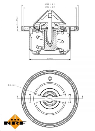 Termostat sistem racire (91°C) potrivit SUBARU FORESTER, IMPREZA, LEGACY V 1.5/2.0 01.08-12.14 [4]