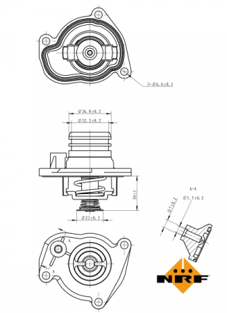 Termostat sistem racire (92°C) potrivit OPEL AGILA; SUZUKI WAGON R, WAGON R+ 1.0/1.2 09.00-10.12 [4]
