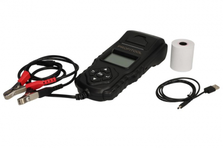 Tester acumulator - Tester de baterie de conductanță, 12V, 100-2000 EN, tip baterie testată: AGM, WET, obișnuit, norme de măsurare: DIN; RO; IEC; SAE; imprimantă, test sistem de încărcare, test starter