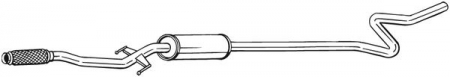 Piese Auto - Toba esapament mijloc CITROEN C3 PICASSO; PEUGEOT 2008 I, 207, 208 I 1.4/1.4LPG/1.6 dupa 2007