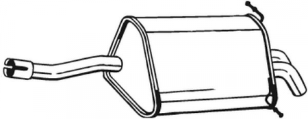 Piese Auto - Toba finala esapament potrivit MERCEDES C (W203), C T-MODEL (S203) 1.8/2.0 05.00-08.07