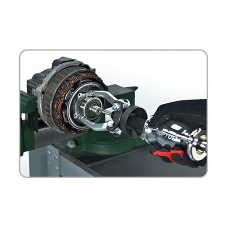 Trusa ciocan glisant TOPTUL JGAI0502, lungime 425 mm, capete cu 3 falci, pentru extractie rulmenti, angrenaje, 5 piese, cutie depozitare [1]
