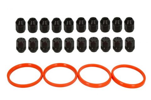 Accesorii montaj - Trusa montaj janta aliaj (D 72x63,4; negru N M14x1,5 K21 CLOSED; 1 kit / 4 roti - B/N cantitate 20)