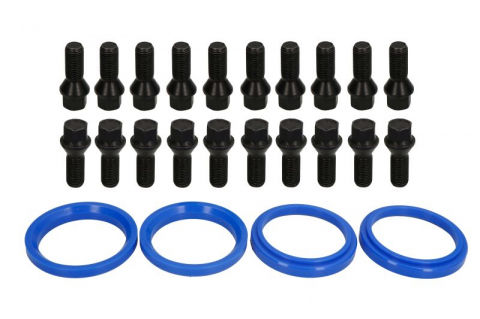 Accesorii montaj - Trusa montaj janta aliaj (EX 72x57,1; negru B M14x1,5x27 K17; 1 kit / 4 roti - B/N cantitate 20)
