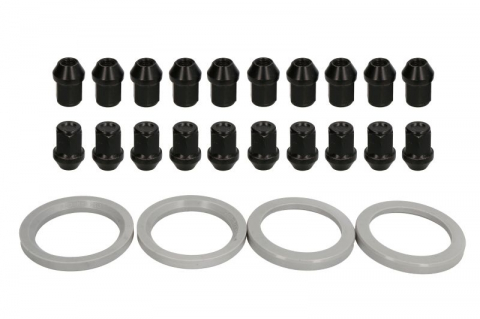 Anvelope si Jante - Trusa montaj janta aliaj (M 72x54,1; negru N M12x1,5 K19 CLOSED; 1 kit / 4 roti - B/N cantitate 20)