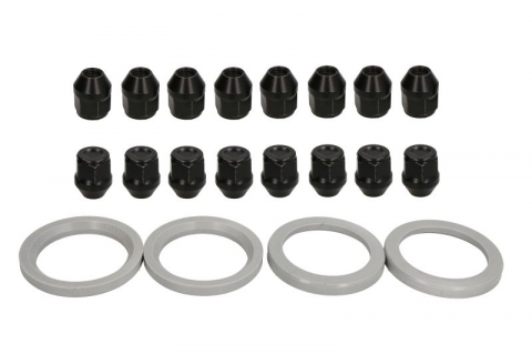 Anvelope si Jante - Trusa montaj janta aliaj (M 72x54,1; negru N M12x1,5 K21 CLOSED H29; 1 kit / 4 roti - B/N cantitate 16)