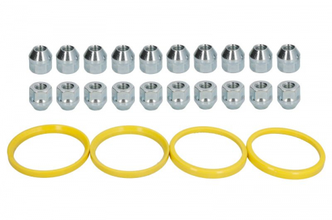 Accesorii montaj - Trusa montaj janta aliaj (N 76x66,1; N M12x1,25 K21 OPEN; 1 kit / 4 roti - B/N cantitate 24)