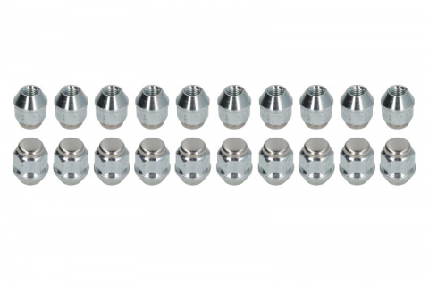 Anvelope si Jante - Trusa montaj janta aliaj (NUT-KIT; N M12x1,5 K21 CLOSED CAP INOX H30 D50; 1 kit / 4 roti - B/N cantitate 20)