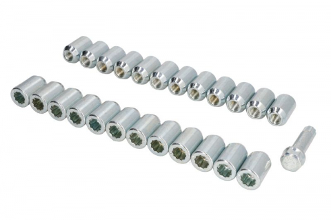 Anvelope si Jante - Trusa montaj janta aliaj (NUT-KIT; N STAR M12x1,25 + STAR TOOL K19; 1 kit / 4 roti - B/N cantitate 24)