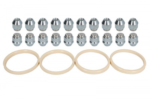 Anvelope si Jante - Trusa montaj janta aliaj (O 76x67,1; N M12x1,5 K21 CLOSED CAP INOX H30 D50; 1 kit / 4 roti - B/N cantitate 20)