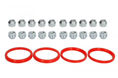 Accesorii montaj - Trusa montaj janta aliaj (R 76x64,1; N M12x1,5 K19 OPEN; 1 kit / 4 roti - B/N cantitate 20)