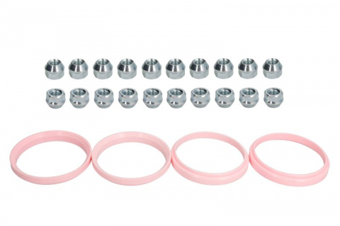Accesorii montaj - Trusa montaj janta aliaj (SX 76x66,6; N M12x1,5 K19 OPEN; 1 kit / 4 roti - B/N cantitate 20)