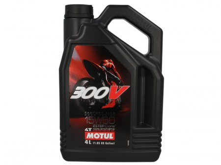 Ulei Lichide tehnice - Ulei moto 4T MOTUL 300V Factory Line SAE 15W50 4l JASO MA2 sintetic ester