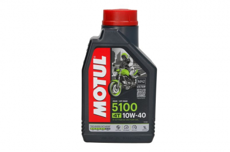 Ulei Lichide tehnice - Ulei moto 4T MOTUL 5100 SAE 10W40 1l SM JASO MA-2 Semi-sintetic imbogatit cu esteri
