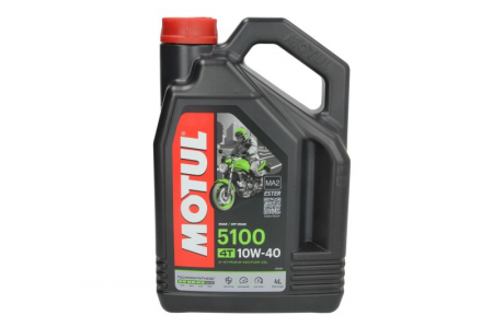 Ulei Lichide tehnice - Ulei moto 4T MOTUL 5100 SAE 10W40 4l SM JASO MA-2 Semi-sintetic imbogatit cu esteri