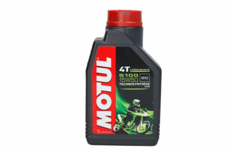 Ulei Lichide tehnice - Ulei moto 4T MOTUL 5100 SAE 15W50 1l SM JASO MA-2 Semi-sintetic imbogatit cu esteri
