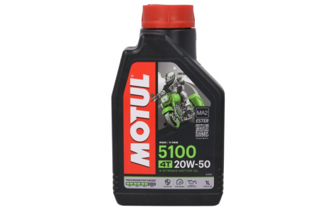 Ulei Lichide tehnice - Ulei moto 4T MOTUL 5100 SAE 20W50 1l SM JASO MA-2 Semi-sintetic imbogatit cu esteri