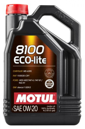 Ulei motor - Ulei motor Motul 8100 (4L) SAE 0W20 ;API ILSAC GF-6A; RC; SN; SP; CHRYSLER MS-6395; FIAT 9.55535-CR1; FORD M2C947 B1; FORD WSS-M2C947-A; GM DEXOS1 GEN3