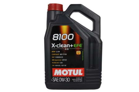 Ulei motor Motul 8100 (5L) 0W30 ; ACEA C3; BMW LL-04; CHRYSLER MS-11106; FIAT 9.55535 S3; MB 229.52; PORSCHE C30; VW 504.00; VW 507.00 [1]