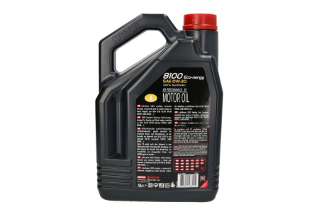Ulei motor Motul 8100 (5L) 0W30 ;API SP; ACEA A5; B5; BMW LL-01 FE; HONDA; LAND ROVER; MB 229.6; VOLVO; VOLVO 95200377 [1]