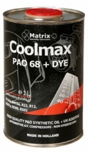 Consumabile service AC - Ulei refrigerant PAO OIL 68 cu substanta UV 1 litru sistem climatizare aer conditionat MATRIX