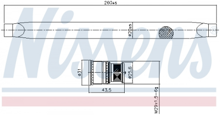 Climatizare - Uscator aer conditionat potrivit MERCEDES EQV (W447), EVITO TOURER (W447), EVITO (W447), MARCO POLO CAMPER (W447), SPRINTER 3,5-T (B907, B910), SPRINTER 3-T (B910) 1.6D-Electric 03.14-