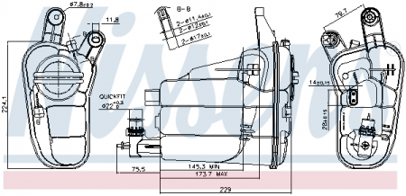 Vas expansiune - Vas expansiune cu capac potrivit AUDI A4 ALLROAD B8, A4 B8, A5, Q5 10.07-05.17