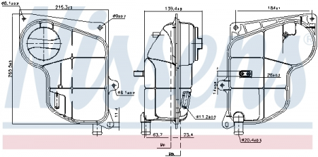 Vas expansiune - Vas expansiune cu capac potrivit AUDI A4 B5, A4 B6, A6 C5, A8 D2; SKODA SUPERB I; VW PASSAT B5, PASSAT B5.5 03.94-03.08