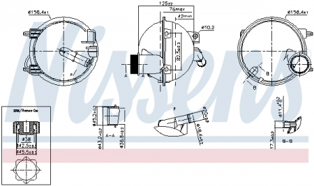 Vas expansiune - Vas expansiune cu capac potrivit CITROEN C4 I; PEUGEOT 307 08.00-04.12