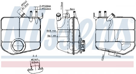 Vas expansiune - Vas expansiune cu capac potrivit FORD CAPRI III, FOCUS I, TOURNEO CONNECT, TRANSIT CONNECT 01.78-12.13