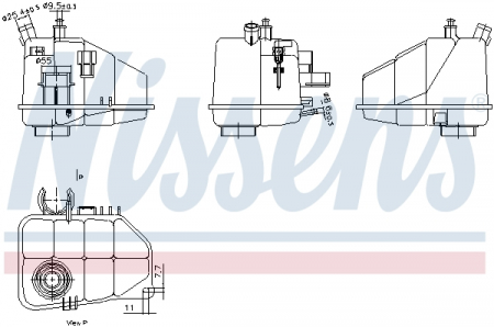 Vas expansiune - Vas expansiune cu senzor nivel potrivit MERCEDES C (CL203), C T-MODEL (S203), C (W203), CLC (CL203), CLK (A209), CLK (C209) 05.00-06.11