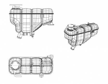 Vas expansiune - Vas expansiune racire cu capac potrivit MERCEDES C T-MODEL (S202), C (W202), CLK (A208), CLK (C208), G (W463) 03.93-08.04