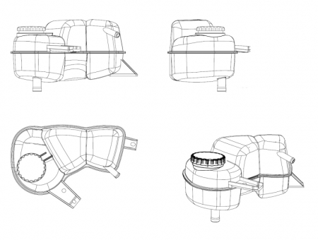 Vas expansiune - Vas expansiune racire cu capac potrivit OPEL ASTRA F, ASTRA F CLASSIC 09.91-01.05