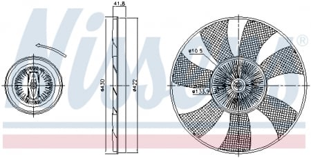 Ventilator - Vascocuplaj ventilator radiator (cu ventilator, 430mm, cu 7 palete) MERCEDES SPRINTER 3,5-T (906), SPRINTER 3,5-T (907, 910), SPRINTER 3,5-T TOURER (907), SPRINTER 4,6-T (906) OM642.896-OM642.992 dupa
