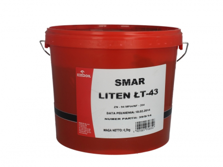 Ulei Lichide tehnice - Vaselina ORLEN LT-43 4,5KG pentru lubrifiere rulmenti si echipamente cu rulare de sarcina mare, temperaturi de la  -30°C pana la +130°C 