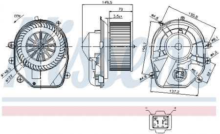 Piese Auto - Ventilator habitaclu AUDI A4; SKODA SUPERB I; VW PASSAT 1.6-4.0 intre 1994-2008