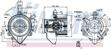 Piese Auto - Ventilator habitaclu FIAT DOBLO, DOBLO CARGO, PUNTO 1.2-1.9D dupa 1999