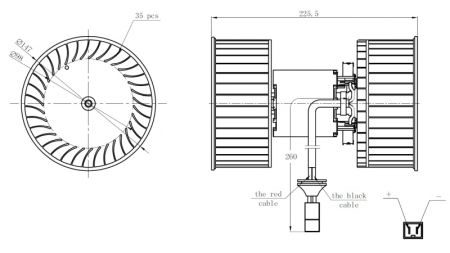 Climatizare - Ventilator habitaclu motor potrivit IVECO STRALIS I, STRALIS II 02.02-