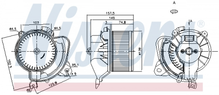Piese Auto - Ventilator habitaclu potrivit ABARTH GRANDE PUNTO, PUNTO, PUNTO EVO; FIAT GRANDE PUNTO, LINEA, PUNTO, PUNTO EVO; OPEL ADAM, CORSA D, CORSA E 0.9-1.9D 06.05-