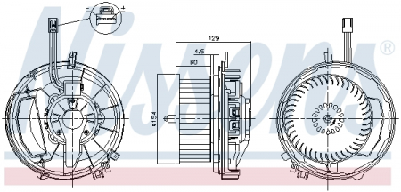 Climatizare - Ventilator habitaclu potrivit AUDI A3, Q2, Q3; SEAT ATECA, LEON, LEON SC, LEON ST, TARRACO; SKODA KAROQ, KODIAQ, OCTAVIA III, SUPERB III; VW GOLF ALLTRACK VII 1.0-Electric 04.12-