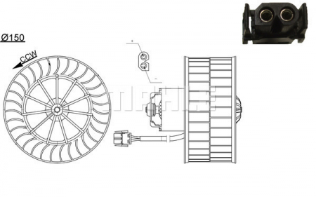 Piese Auto - Ventilator habitaclu potrivit BMW Seria 3 (E36) 1.6-3.2 09.90-11.99