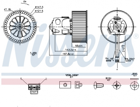 Piese Auto - Ventilator habitaclu potrivit BMW Seria 5 (F10), 5 (F11), 5 GRAN TURISMO (F07), 6 (F12), 6 (F13), 6 GRAN COUPE (F06), 7 (F01, F02, F03, F04); ROLLS-ROYCE DAWN, GHOST I, WRAITH 1.6-6.6 02.08-