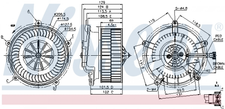 Piese Auto - Ventilator habitaclu potrivit BMW Seria 7 (E65, E66, E67); ROLLS-ROYCE PHANTOM VII, PHANTOM VII DROPHEAD 3.0-6.75 07.01-07.17