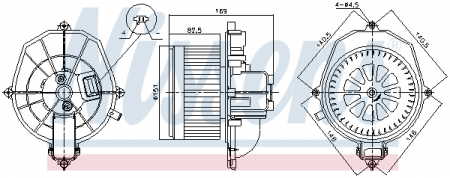 Climatizare - Ventilator habitaclu potrivit CITROEN BERLINGO, BERLINGO MULTISPACE, BERLINGO/MINIVAN; PEUGEOT PARTNER ORIGIN/MINIVAN, PARTNER TEPEE, PARTNER/MINIVAN 1.2-Electric 04.08-