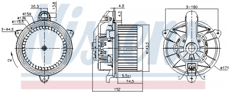 Climatizare - Ventilator habitaclu potrivit FORD B-MAX, ECOSPORT, FIESTA VII, KA+ III, PUMA, TOURNEO COURIER B460, TRANSIT COURIER B460, TRANSIT COURIER B460/MINIVAN 1.0-1.6D 10.12-