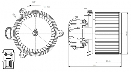 Climatizare - Ventilator habitaclu potrivit HYUNDAI I10 II 1.0/1.0LPG/1.2 08.13-