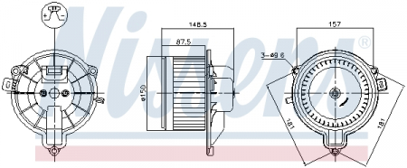 Piese Auto - Ventilator habitaclu potrivit IVECO DAILY III, DAILY IV, DAILY V 2.3D-Electric 05.99-02.14
