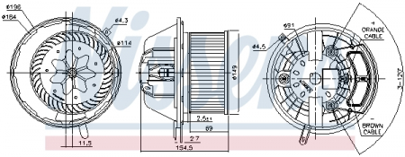 Piese Auto - Ventilator habitaclu potrivit MERCEDES A (W169), B SPORTS TOURER (W245) 1.5-Electric 09.04-06.12