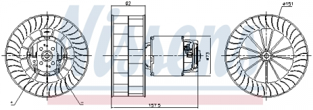 Piese Auto - Ventilator habitaclu potrivit NISSAN KUBISTAR; RENAULT KANGOO, KANGOO EXPRESS 1.2-1.9D 08.97-