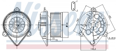 Piese Auto - Ventilator habitaclu potrivit NISSAN PRIMASTAR; OPEL VIVARO A; RENAULT TRAFIC II 1.9D-2.5D 02.01-